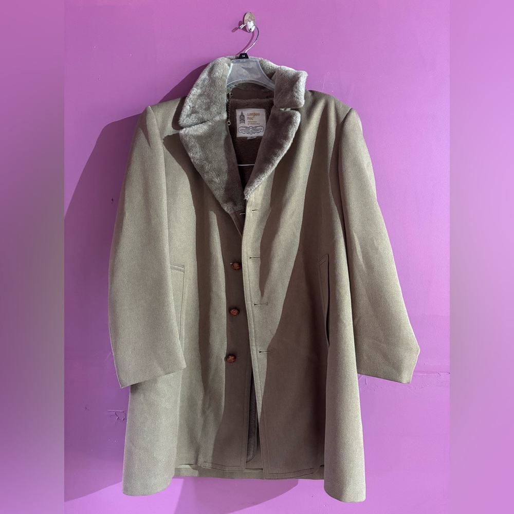 London Fog Tan Faux Fur Coat